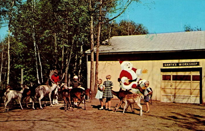 Deer Acres Storybook Amusement Park - Vintage Postcard